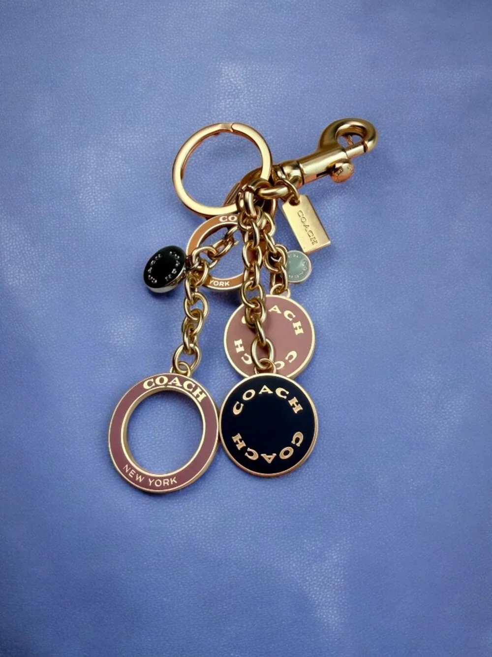 🌸Coach Gold and Navy Keychain